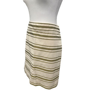 JCrew Skirt cream and gold stripped size 6